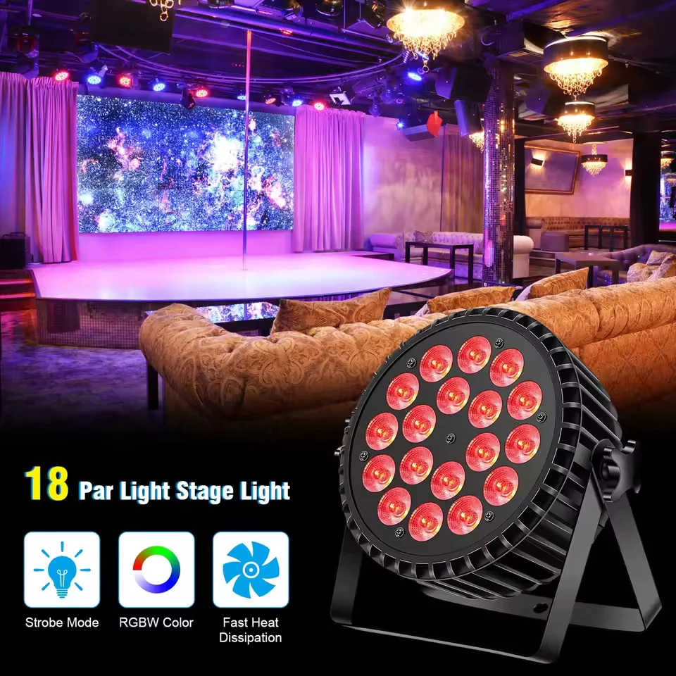 4 kusy LED party světel, 200W 4v1 RGBW DMX pódiové reflektory s plochým paprskem, efektové světlo pro DJ, diskotéku, párty...