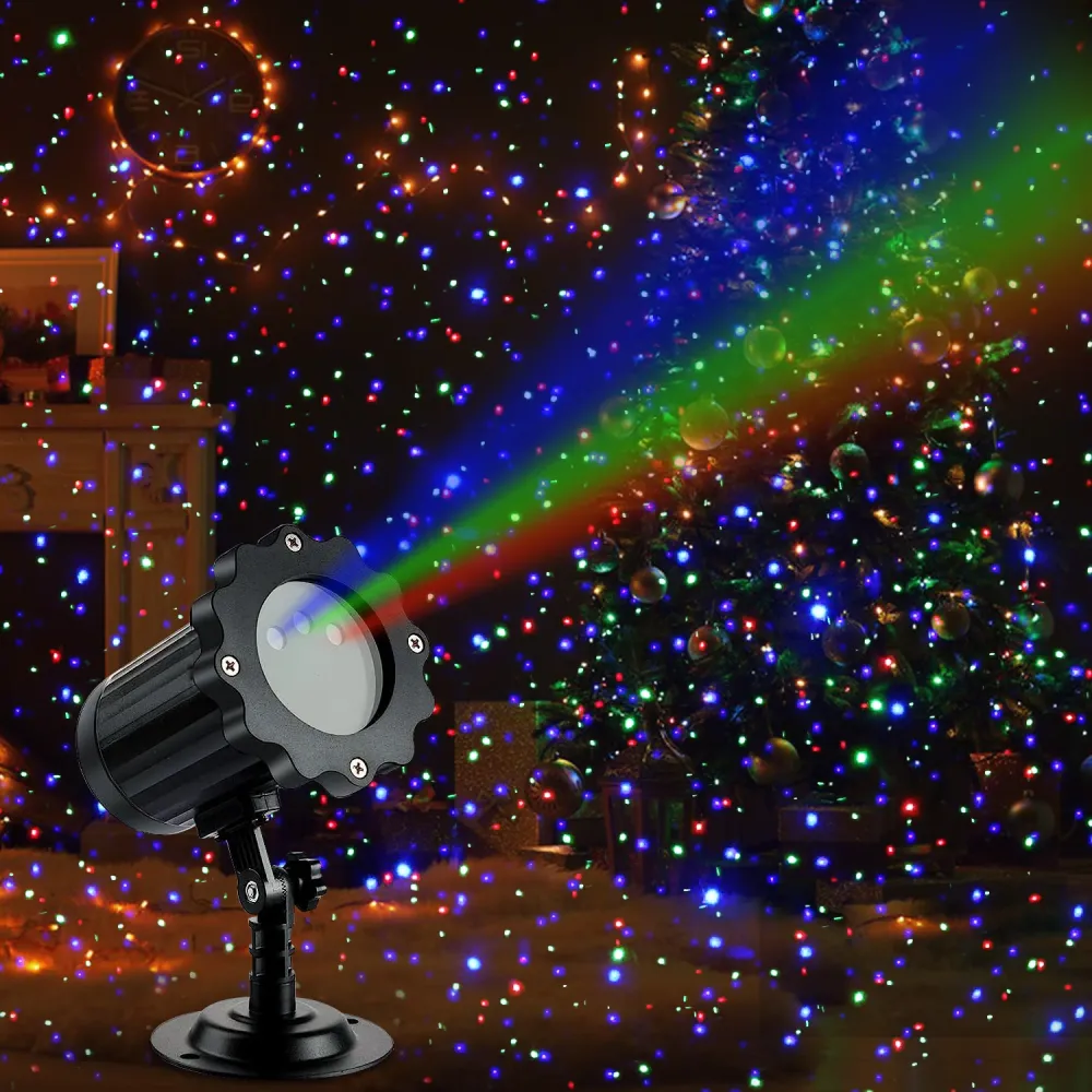 Laserový projektor Starry světla venkovní, RGB pohyblivý hvězdný déšť, vodotěsný, zahradní party dekorace s dálkovým ovlád...