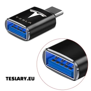 TESLA USB Typ C na USB adaptér pro model 3 y s x logo