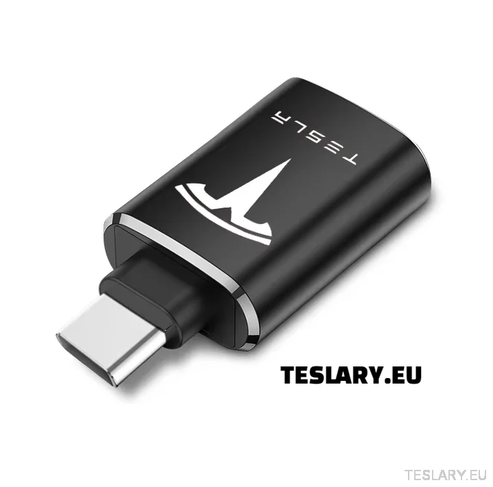 TESLA USB Typ C na USB adaptér pro model 3 y s x logo