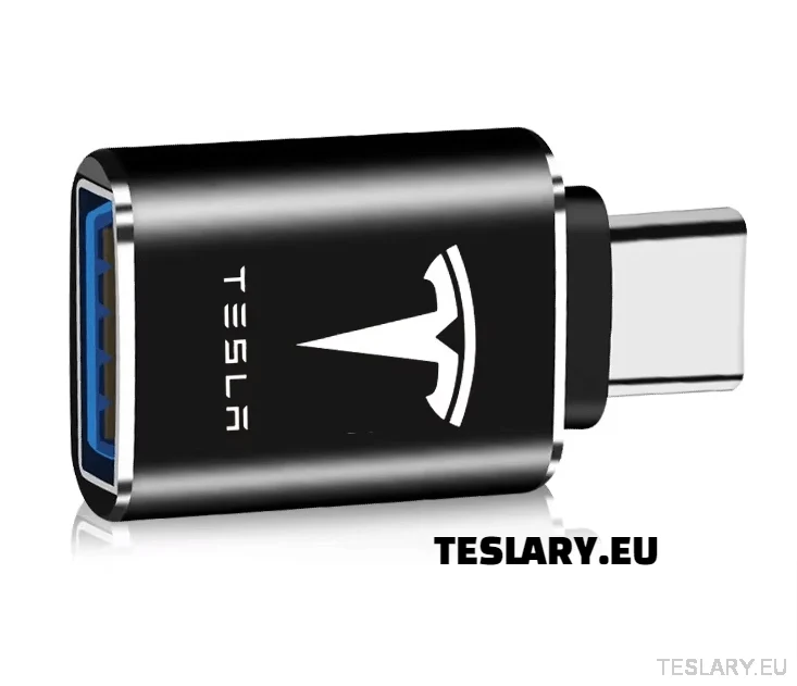 TESLA USB Typ C na USB adaptér pro model 3 y s x logo
