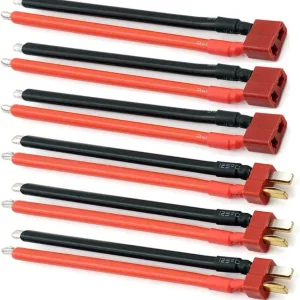 3dílný kabel s drátem 14AWG Deans Style T Plug RC propojovací kabel baterie YUNIQUE GREEN-CLEAN-POWER