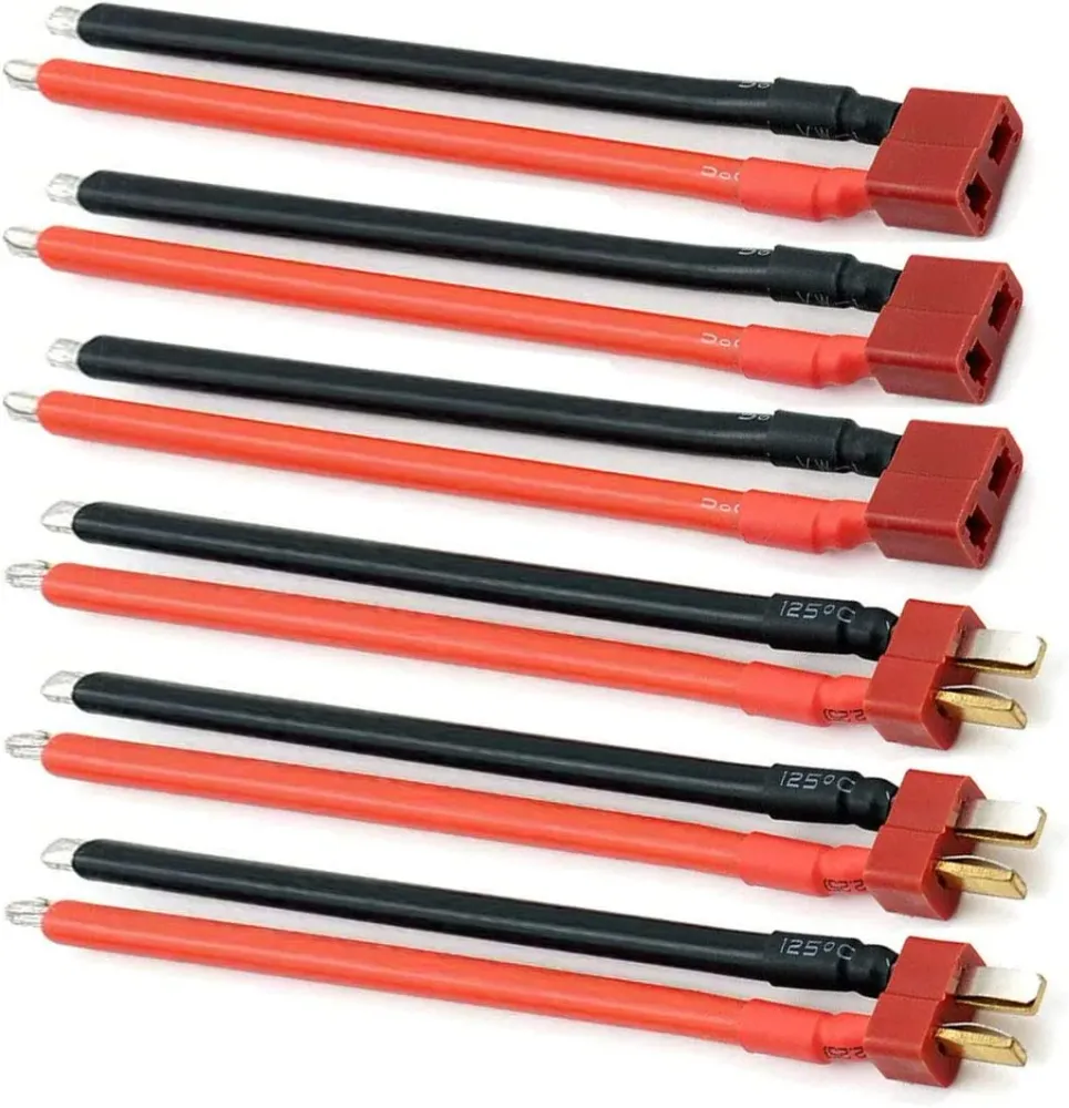 3dílný kabel s drátem 14AWG Deans Style T Plug RC propojovací kabel baterie YUNIQUE GREEN-CLEAN-POWER