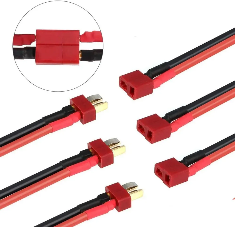 3dílný kabel s drátem 14AWG Deans Style T Plug RC propojovací kabel baterie YUNIQUE GREEN-CLEAN-POWER