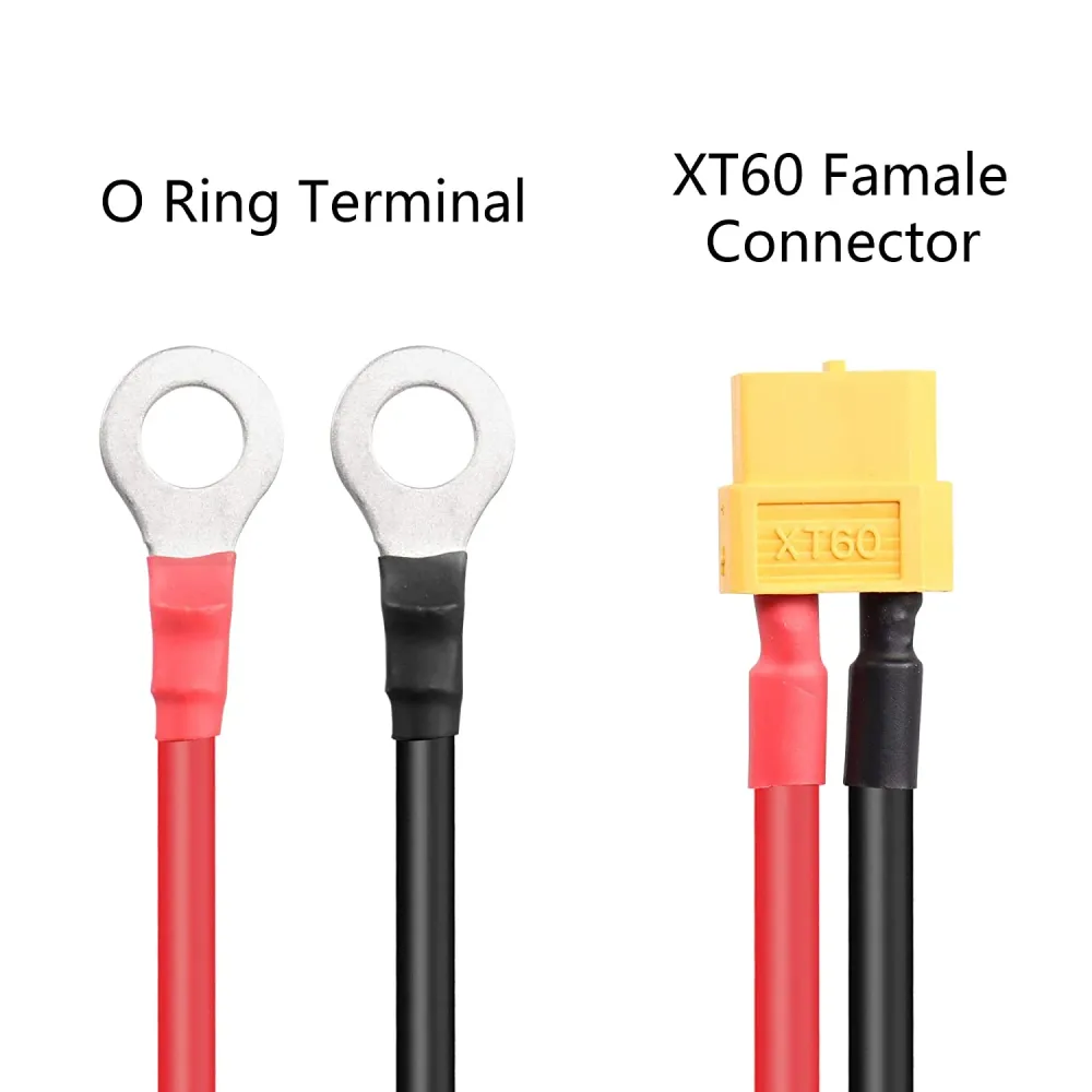Kabel XT60 na svorkovnici O Ring, kabel XT60 s konektorem O Ring, s 1 Mt 12AWG křemíkovým drátem, pro RC Lipo baterie FPV...