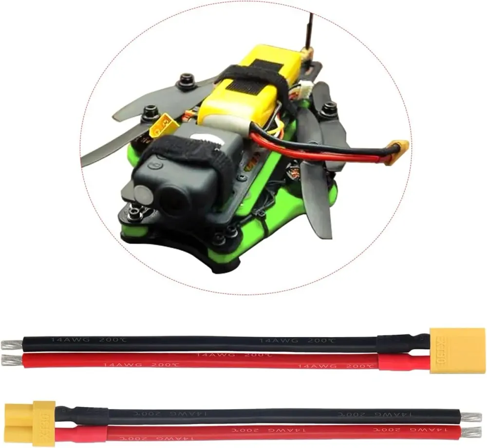 5 párů konektorů XT30 samec samice se 100mm silikonovým kabelem 14AWG pro Lipo baterie FPV Drone YUNIQUE GREEN-CLEAN-POWER