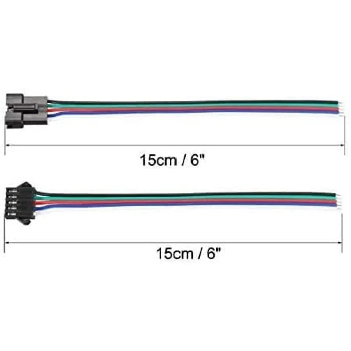 10 kusů JST SM 5pinový konektor LED napájecí samec samice SM adaptérový kabel 150 mm 20AWG YUNIQUE GREEN-CLEAN-POWER