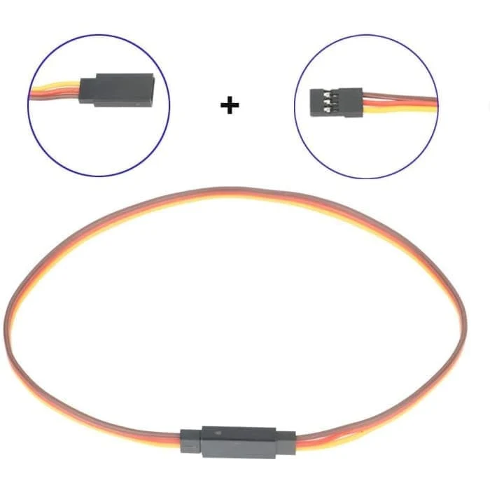 12 kusů JR prodlužovací kabel 3kolíkový 26AWG servo kabel Prodlužovací kabel samec k samici Futaba JR pro letadla na dálko...