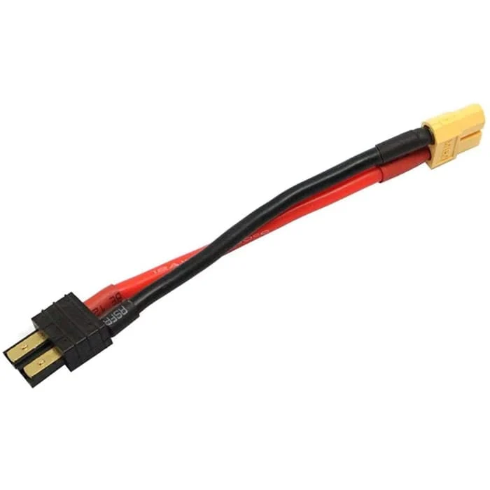2 kusy 12AWG se zásuvkou XT60 Silikonový kabelový adaptér Kompatibilní s Traxxas RC LiPO NiMH ESC nabíječkou, 10CM YUNIQUE...