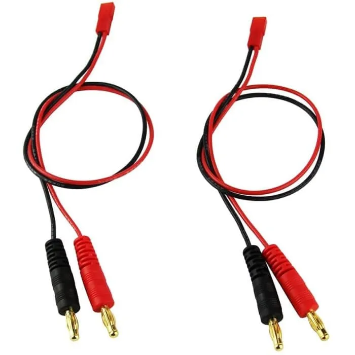 2 kusy 4,0 mm samec banánového konektoru nabíjecí kabel na JST 20AWG měkký silikonový nabíjecí kabel drát 30 cm 11,8 palco...