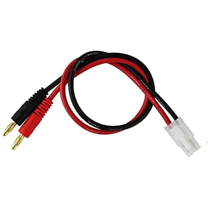 Nabíjecí kabel Tamiya na 4mm Gold Contact Banana Plug 14AWG 30CM YUNIQUE GREEN-CLEAN-POWER