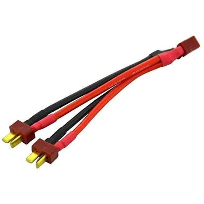 T Plug paralelní kabel T-Deans pro konektory samec samice pro RC LiPo baterii YUNIQUE GREEN-CLEAN-POWER
