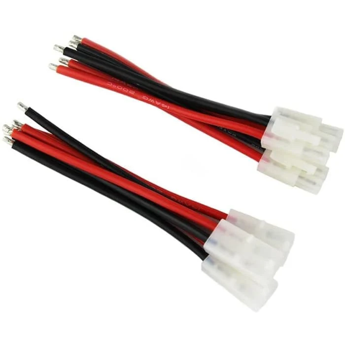 3 páry Tamiya Plug samec kabelový adaptér konektor 14awg 10cm pro RC auto Lipo YUNIQUE GREEN-CLEAN-POWER