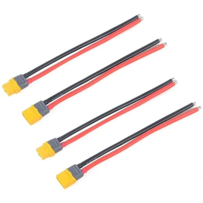 2 páry XT60 samec konektor s pouzdrem pouzdra konektoru se 150 mm 12AWG silikonovým kabelem pro Lipo baterii FPV dron YUNI...