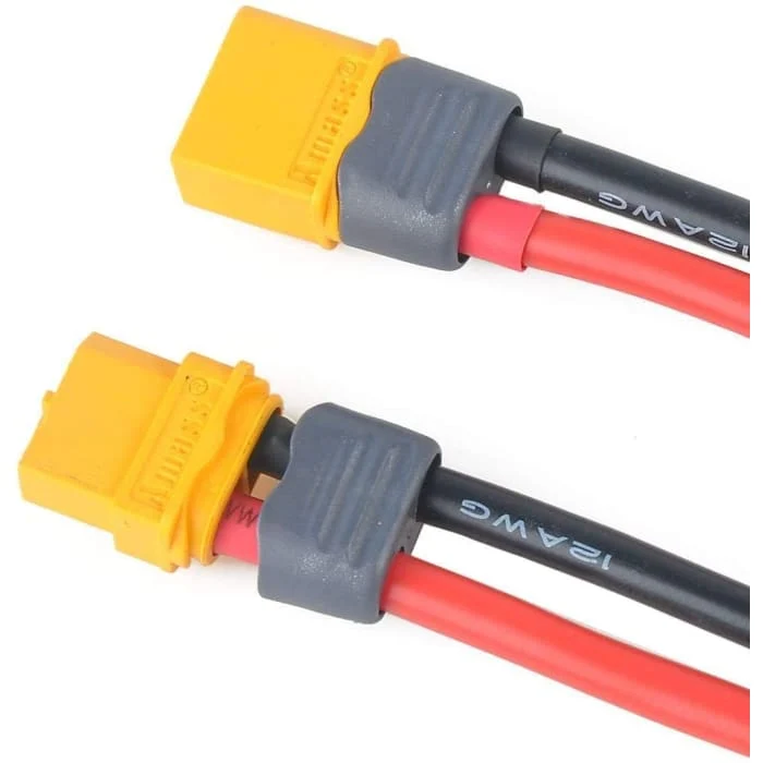2 páry XT60 samec konektor s pouzdrem pouzdra konektoru se 150 mm 12AWG silikonovým kabelem pro Lipo baterii FPV dron YUNI...