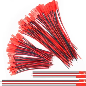 Sada 40 konektorů JST 22 AWG, 2 kolíky samec samice, délka 10 cm 15 cm - ideální pro LED diody, světelné pásky, RC baterie...