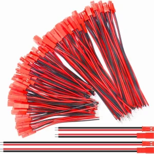 Sada 60 konektorů JST 22 AWG, 2 kolíky samec samice, délka 10 cm 15 cm - ideální pro LED diody, světelné pásky, RC baterie...