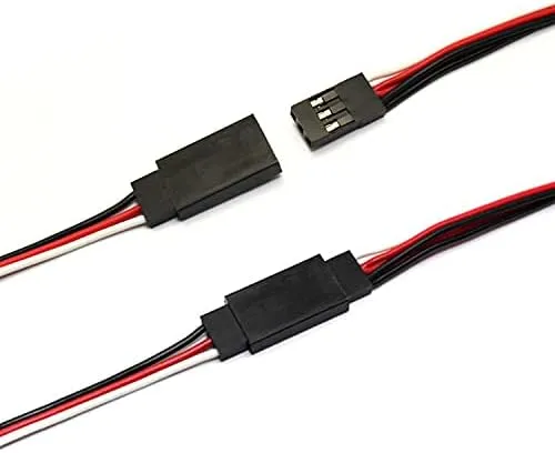Sada 25 kusů kabelů pro serva - JR Style Male to Female - 26 AWG - různé délky (10cm, 15cm, 30cm, 50cm, 60cm) - pro letadl...