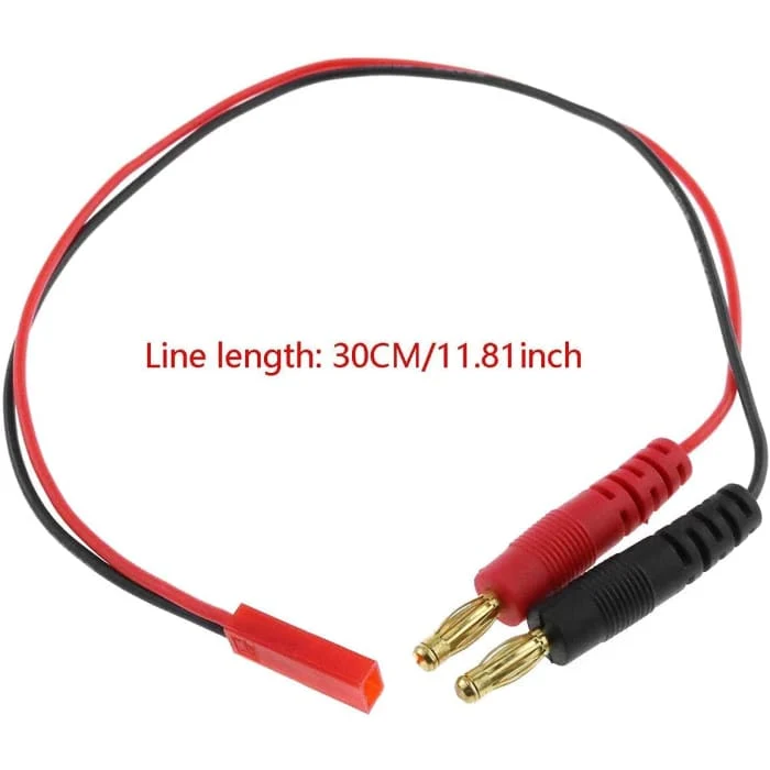 4,0 mm samec banánového konektoru vedou nabíjení k JST 20AWG měkký silikonový nabíjecí kabel drát 30 cm 11,8 palcový Lipo...