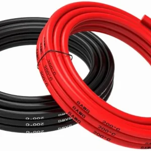 Silikonový kabel 8 AWG Ohebný elektrický vodič 5 metrů [2,5 m černý 2,5 m červený] Kabel z pocínovaného měděného drátu Vys...