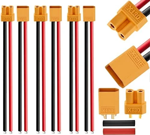 5 párů vysoce kvalitních konektorů MT60, 3,5mm zástrčka ESC nástavec, samec-samice, RC konektory baterie pro model budovy...
