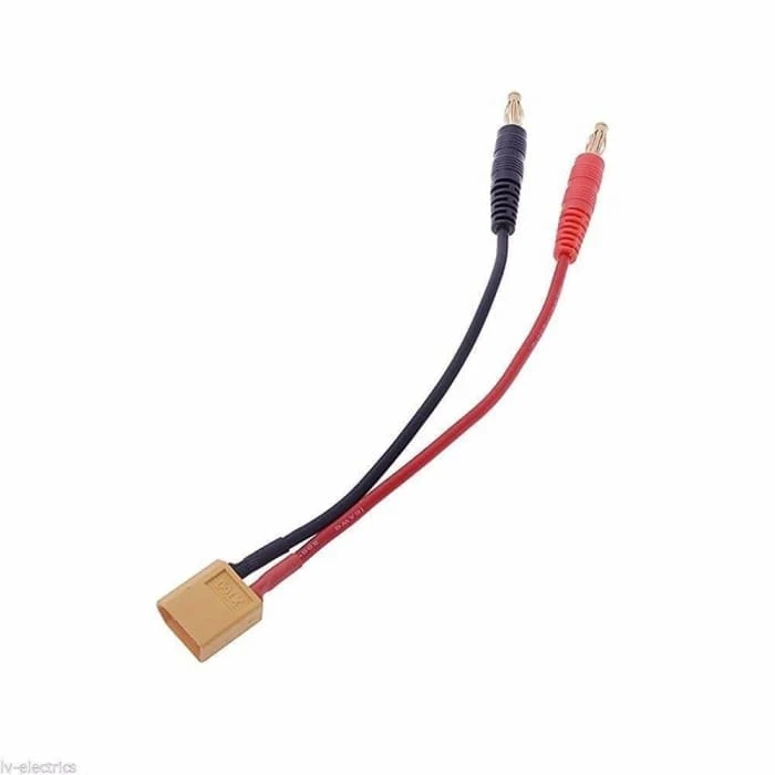 XT60 Nabíjení se 4mm banánovou zástrčkou 14AWG silikonový kabel 30cm YUNIQUE GREEN-CLEAN-POWER