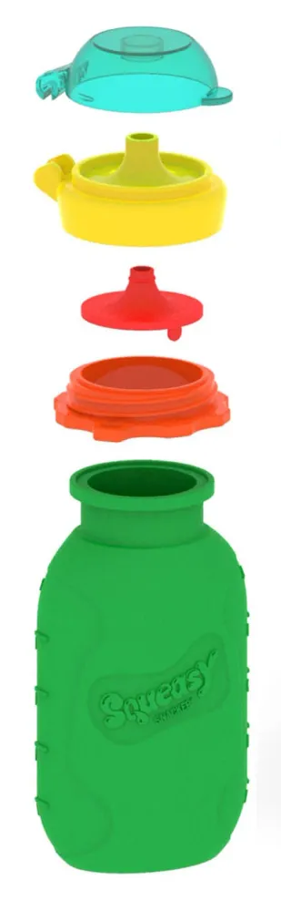 Squeasy Snacker Mini - silikonová kapsička 180ml zelená