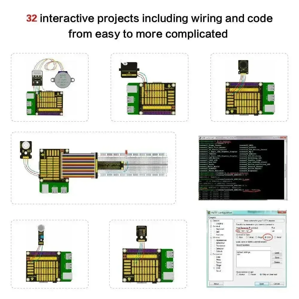Raspberry Pi Ultimate Starter Learning Kit Elektronická sada DIY