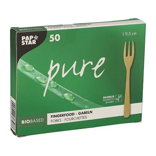 PAPSTAR 50 fingermat - gafflar, bambu "ren" 12