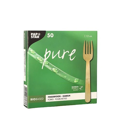 PAPSTAR 50 fingermat - gafflar, bambu "ren" 12