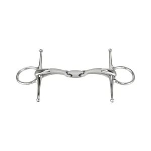Satinox Filetto guancia intera 14mm acciaio inossidabile, doppio snodo chrome 135 mm