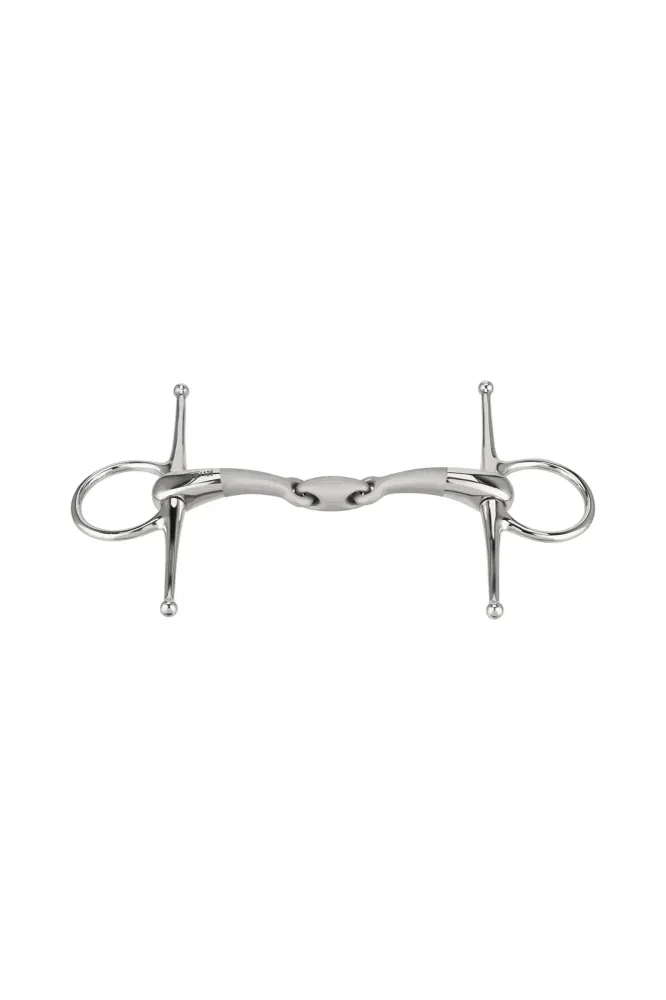 Satinox Filetto guancia intera 14mm acciaio inossidabile, doppio snodo chrome 135 mm
