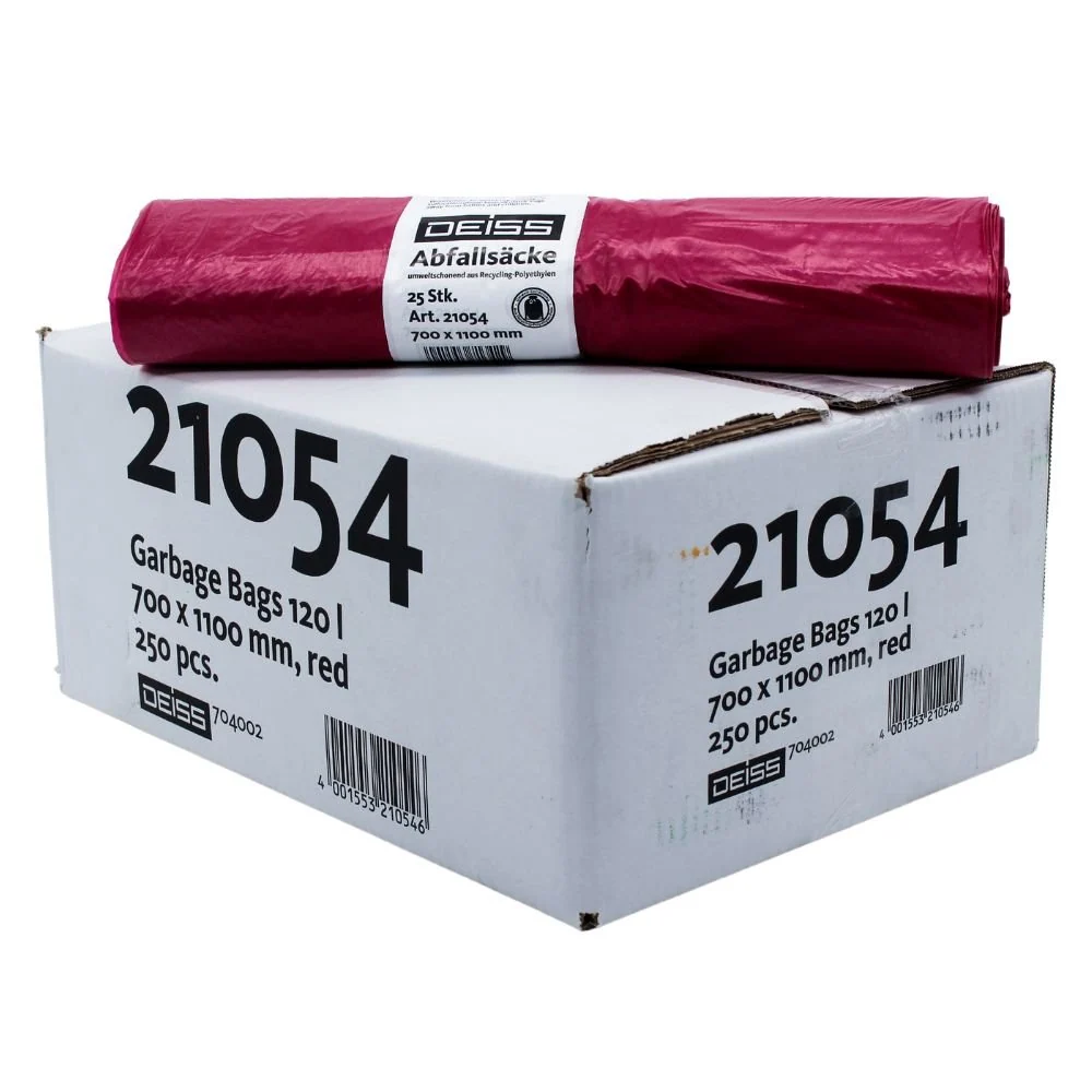 Deiss afvalzakken 120 liter type 60, 21054, rood