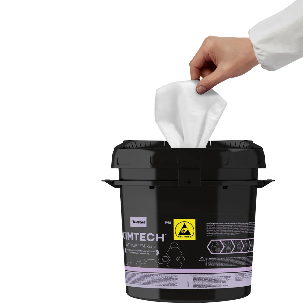 KimTech® Wettask* ESD rolls wiping donor - donor / black - | Cardboard (4 buckets)