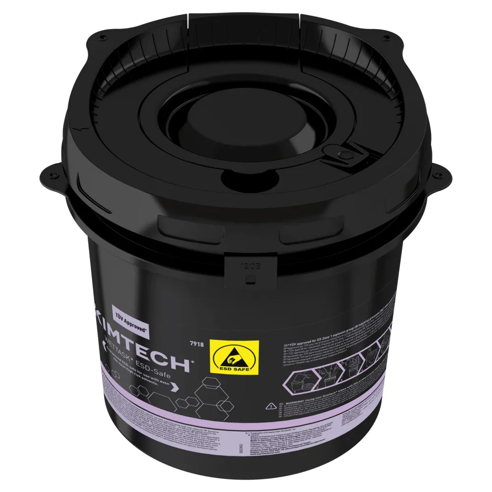 KimTech® Wettask* ESD rolls wiping donor - donor / black - | Cardboard (4 buckets)