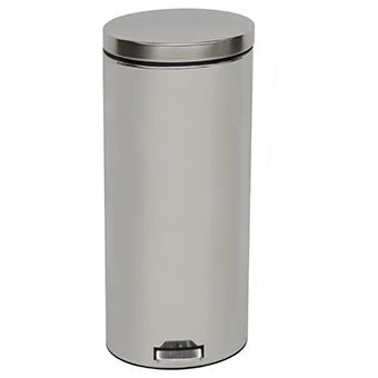 Novocal Free waste waste material: housing and lid: shiny metal steel, corrosion -resistant interior bucket | Pack (1 piece)