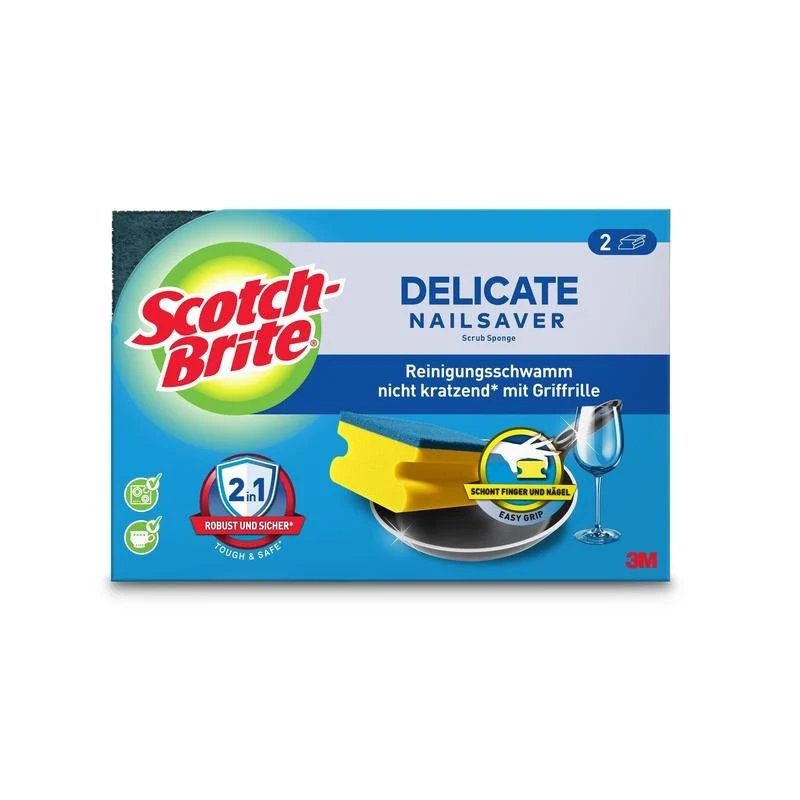 Scotch-Brite® Delicate nicht kratzender Griffschwamm | Packung (1 Stück)