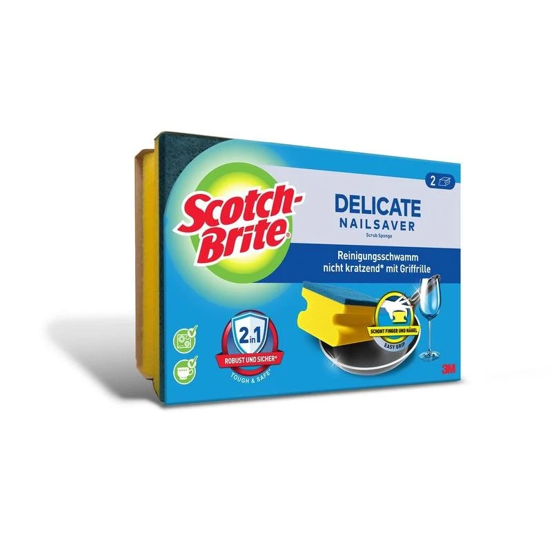 Scotch-Brite® Delicate nicht kratzender Griffschwamm | Packung (1 Stück)