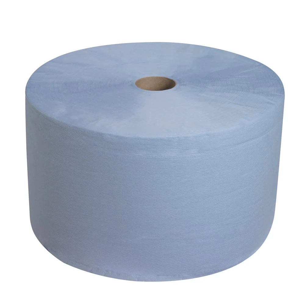 Wypall® L30 paper towel industrial cleaning tasks - large roller / blue - 1 roll x 750 sheets | Cardboard (1 roll)