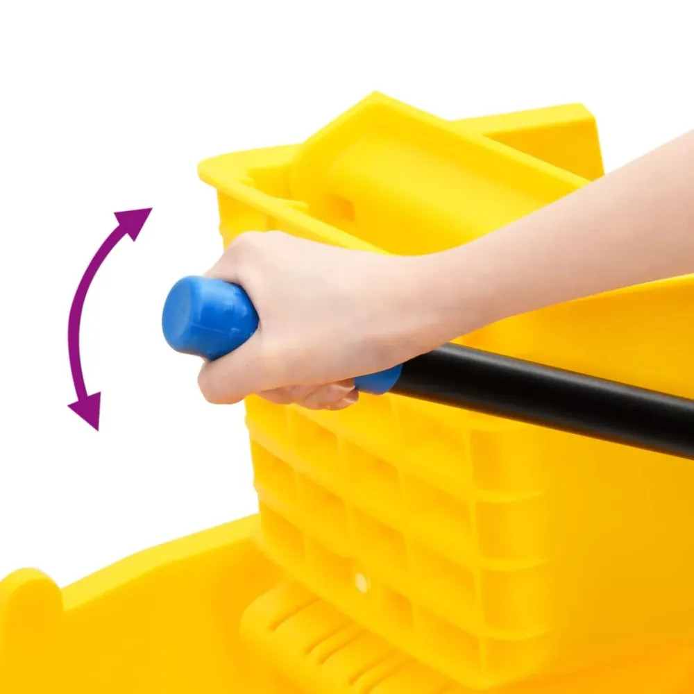 Kbelík na mop se ždímačkou kolečky žlutý 36 l polypropylen