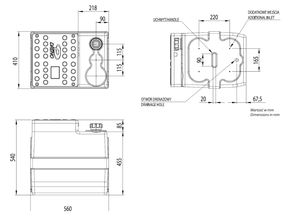 DRENO Box 100 l (G1½ ″) - vnitřní čerpací stanice