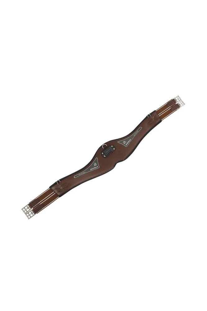 popręg skokowy z żelem Dark Brown 130 cm