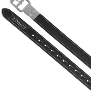 Puśliska z cielęcej skóry z ukrytą sprzączką Black 160 cm