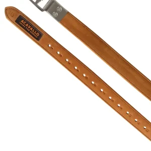 Puśliska z cielęcej skóry z ukrytą sprzączką Cognac 160 cm