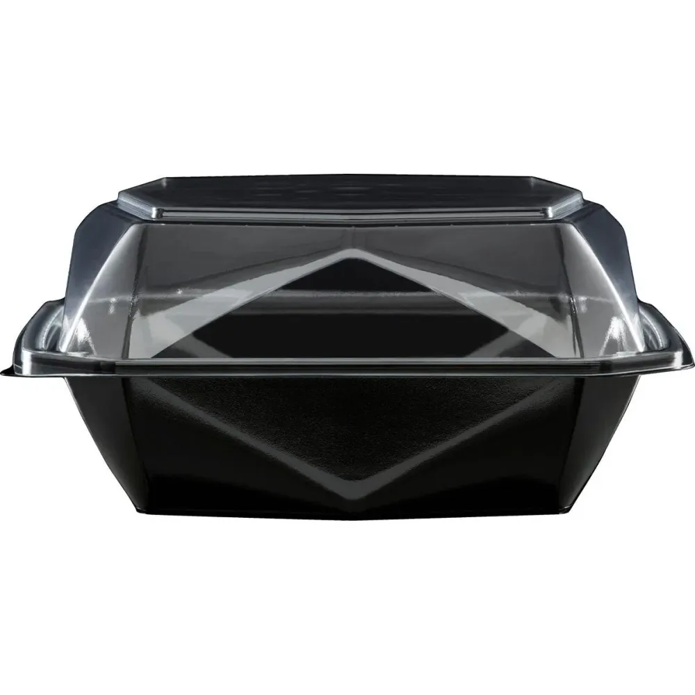 Octaview® M+ Schwarz / Transparent APET 185x185x90 | Pack (255 pieces)