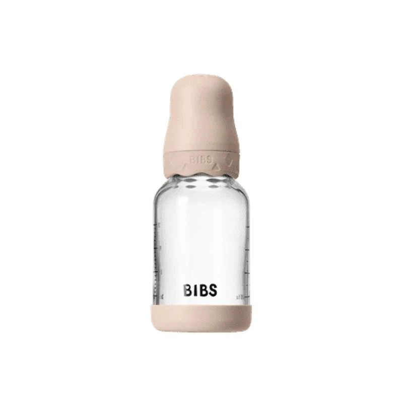 BIBS Bottle - Sutteflaskesæt - Glas - Boheme - Latex/Slow Flow/Rund - 120 ml. - Blush