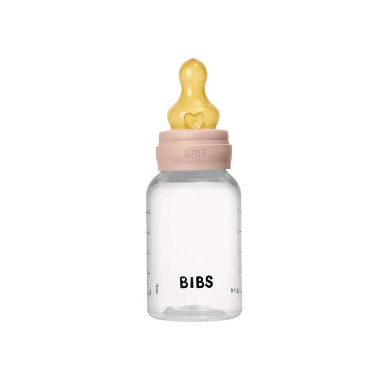 BIBS Bottle - Sutteflaskesæt - Plastik - Latex/Slow Flow/Rund - 150 ml. - Blush