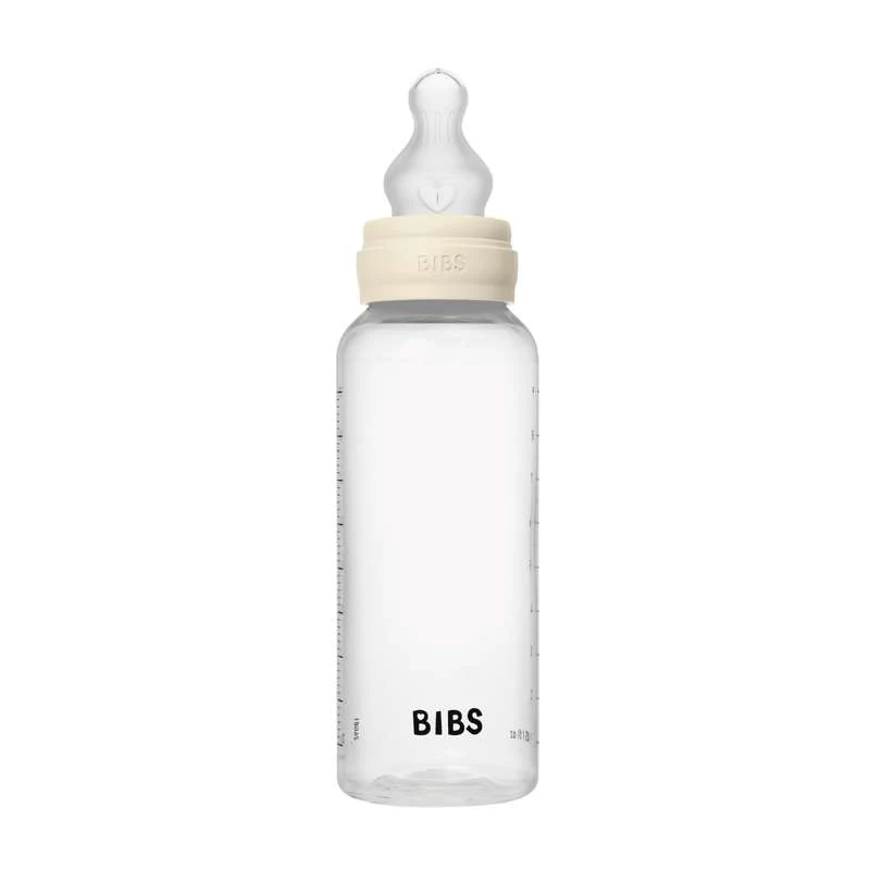 BIBS Bottle - Sutteflaskesæt - Plastik - Silikone/Medium Flow/Rund - 270 ml. - Ivory