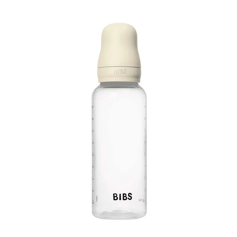 BIBS Bottle - Sutteflaskesæt - Plastik - Silikone/Medium Flow/Rund - 270 ml. - Ivory