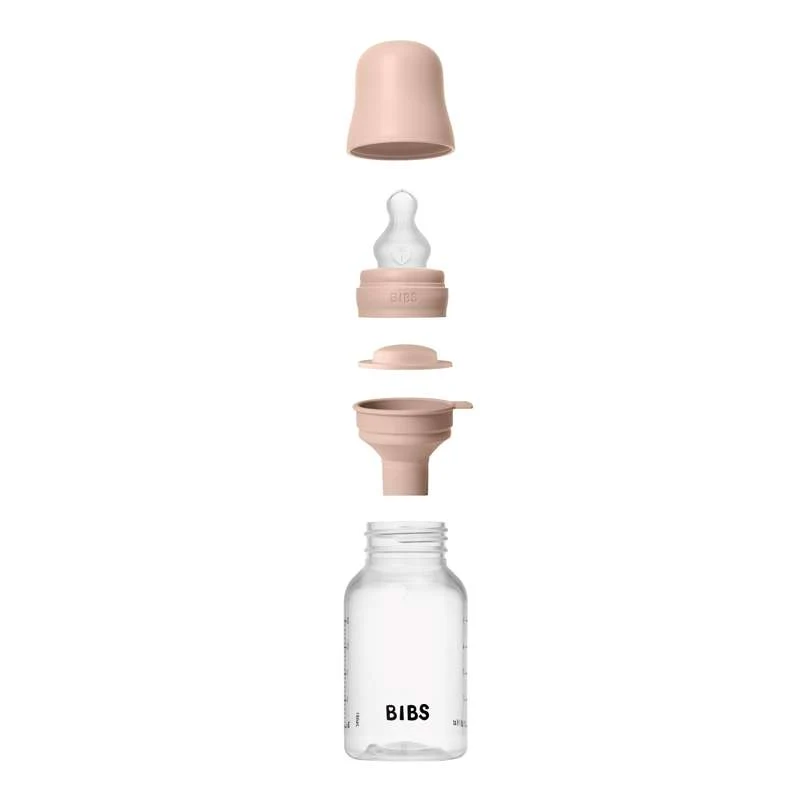 BIBS Bottle - Sutteflaskesæt - Plastik - Silikone/Slow Flow/Rund - 150 ml. - Blush